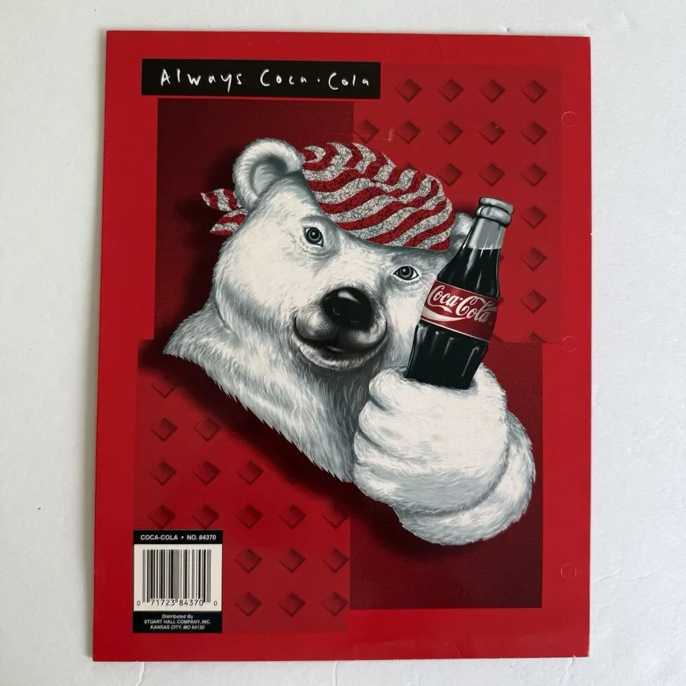 Vintage Coca Cola Coke Soft Drink Folders Spiral Notebook 1997 Memorabilia Qty 4